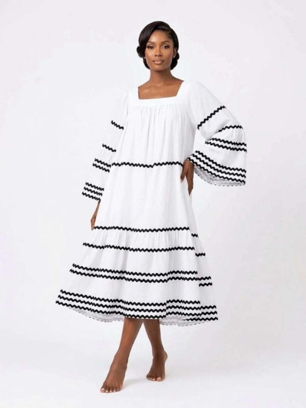 Lisa Marie Fernandez for Target Ric Rac Flare Sleeve Dress Ric Rac Flare Sleeve - Picture 5 of 17